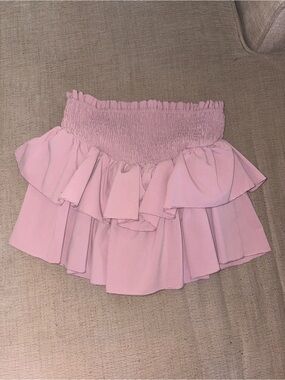 pink mini skirt
